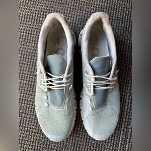 Womens On Cloud 5 Combo Glacier Meadow Comfort Running Shoes 10.5